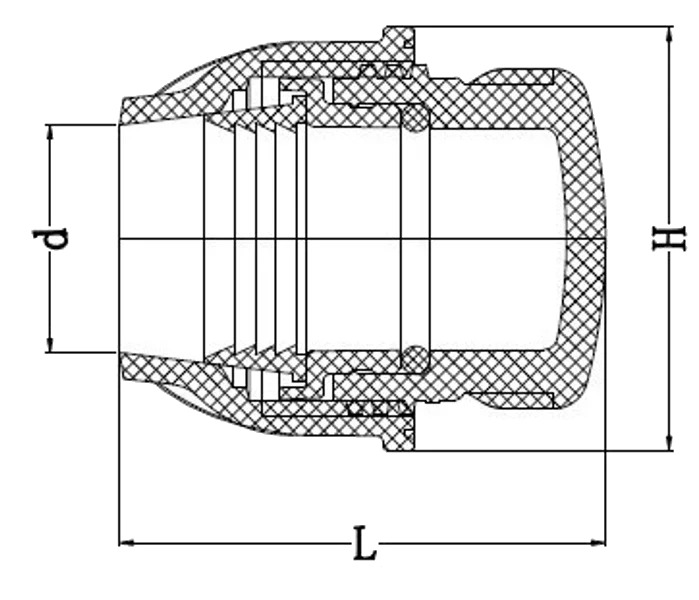 Заглушка компрессионная ПНД 25 Valfex