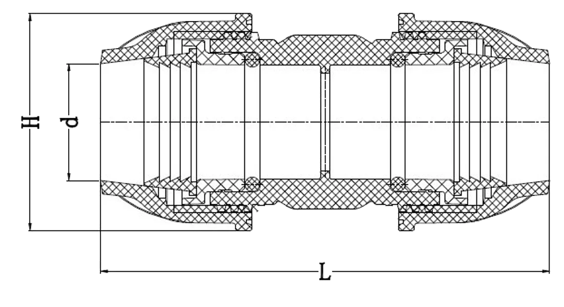 Муфта компрессионная ПНД 32 Valfex