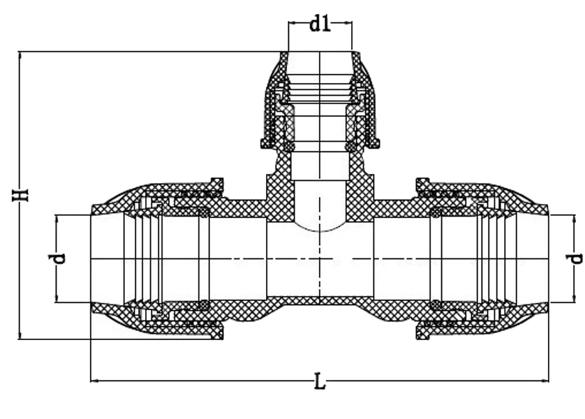 Тройник переходной ПНД 32×25×32 Valfex